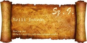 Szili István névjegykártya