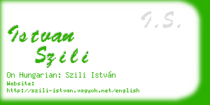 istvan szili business card