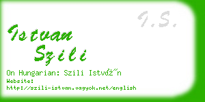 istvan szili business card